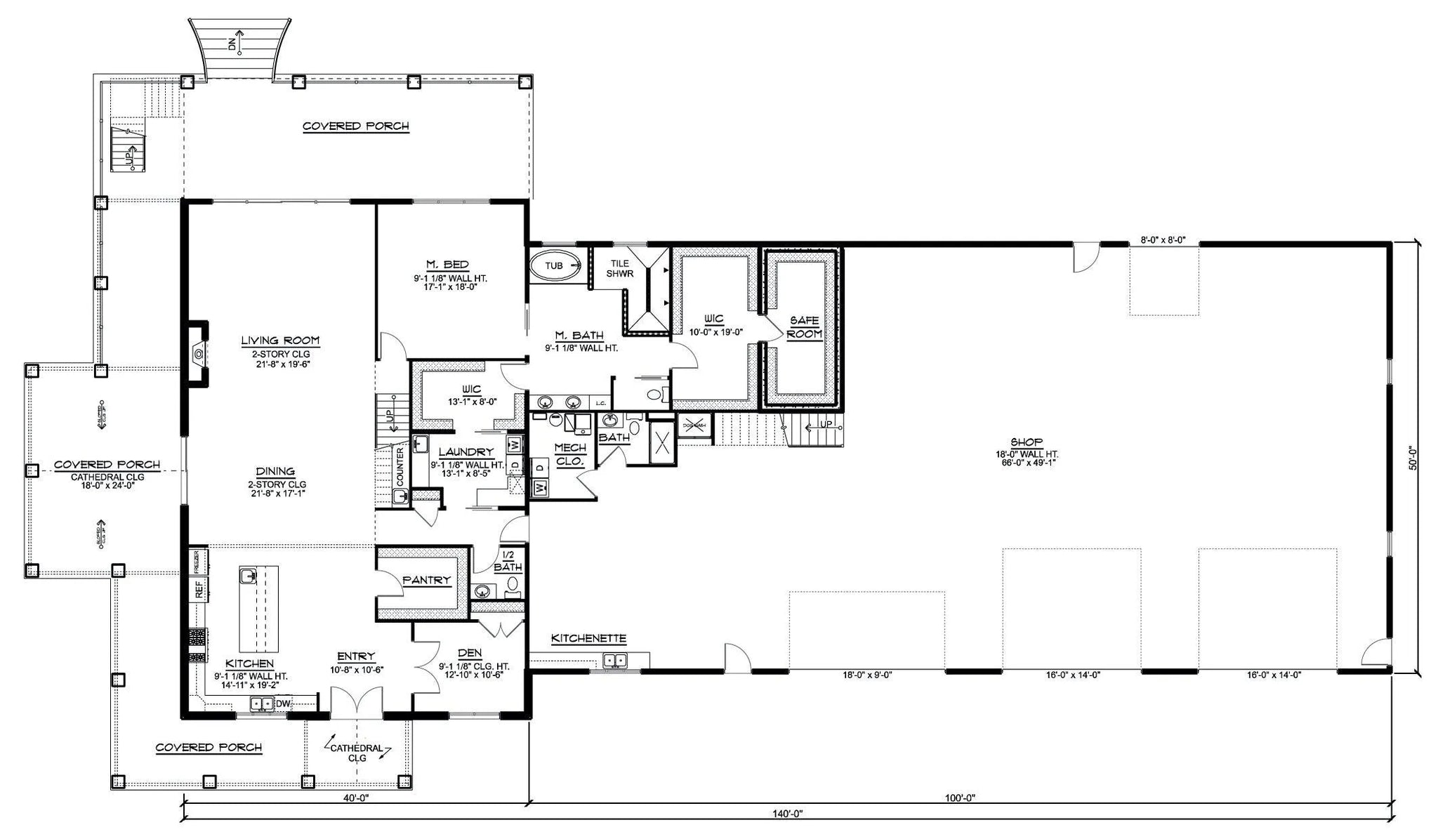 Catlin House Plan Traditional Barndominium House Plan